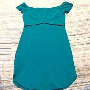 Green Cutout Mini Dress